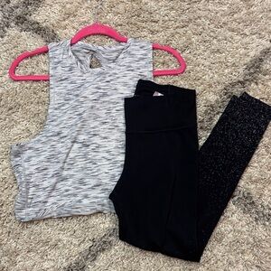 15. Bundle of 2 - lululemon tank top—size 4 & athleta black XS leggings